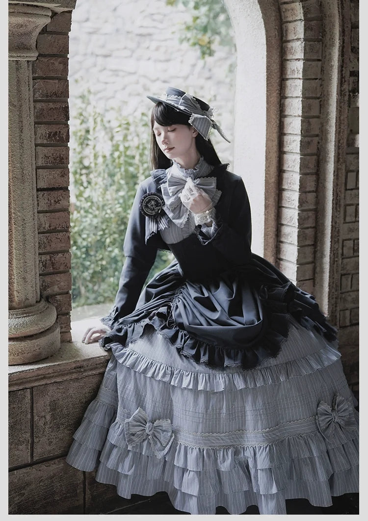 Alice Girl - Duke of Victoria - Classic Lolita SK & Overskirt Set