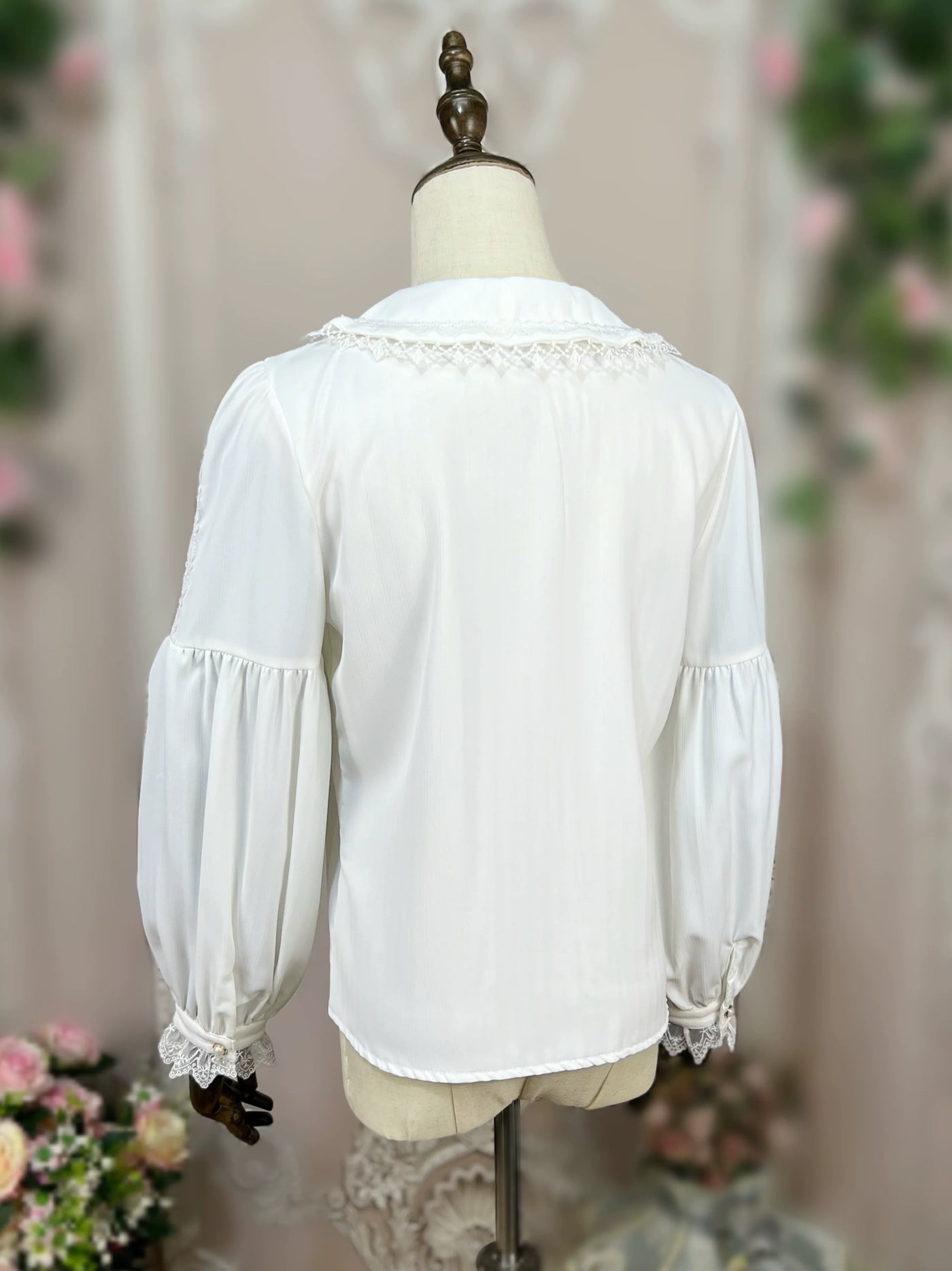 DMFS Lolita - Sweet Lolita Blouse Winter Doll - Collar Shirt Long Sleeve Fit Top Innerwear