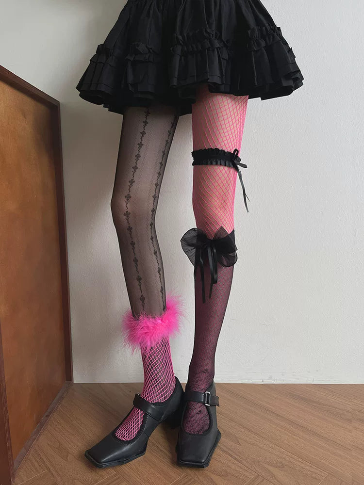 Sock Noble - Festival Layering - Tights and Stockings with Fishnet and Floral Options