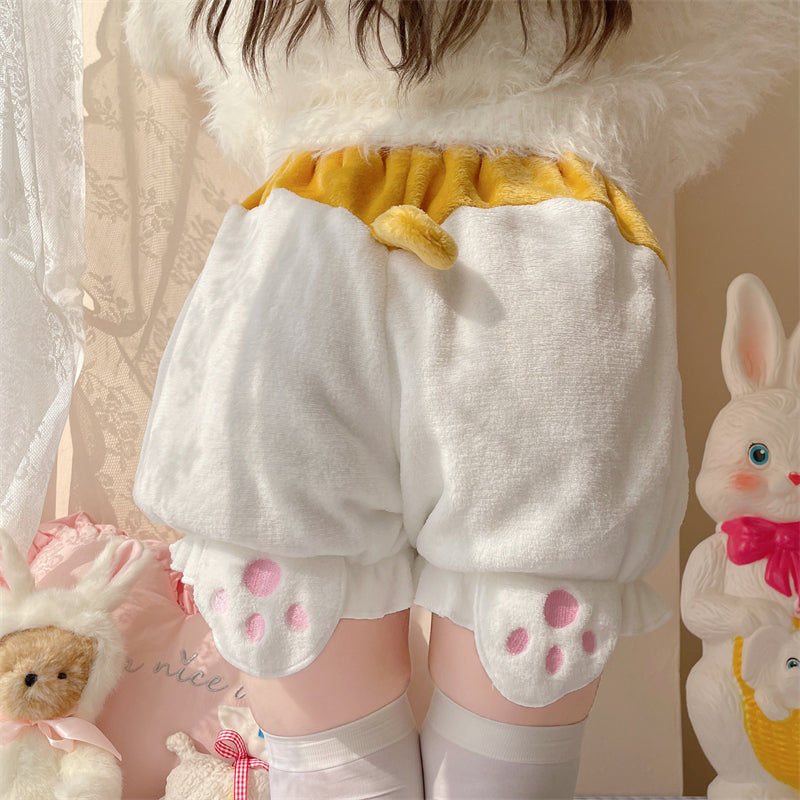 Sugar Girl - Kawaii Winter Lolita Warm Velvet - Bloomers with Corgi Tail Petticoat