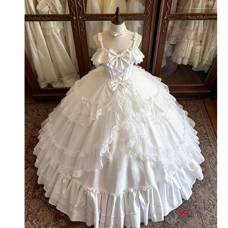 Emoji Dream - Romantic Formal Lolita Gown - Off-shoulder one-piece