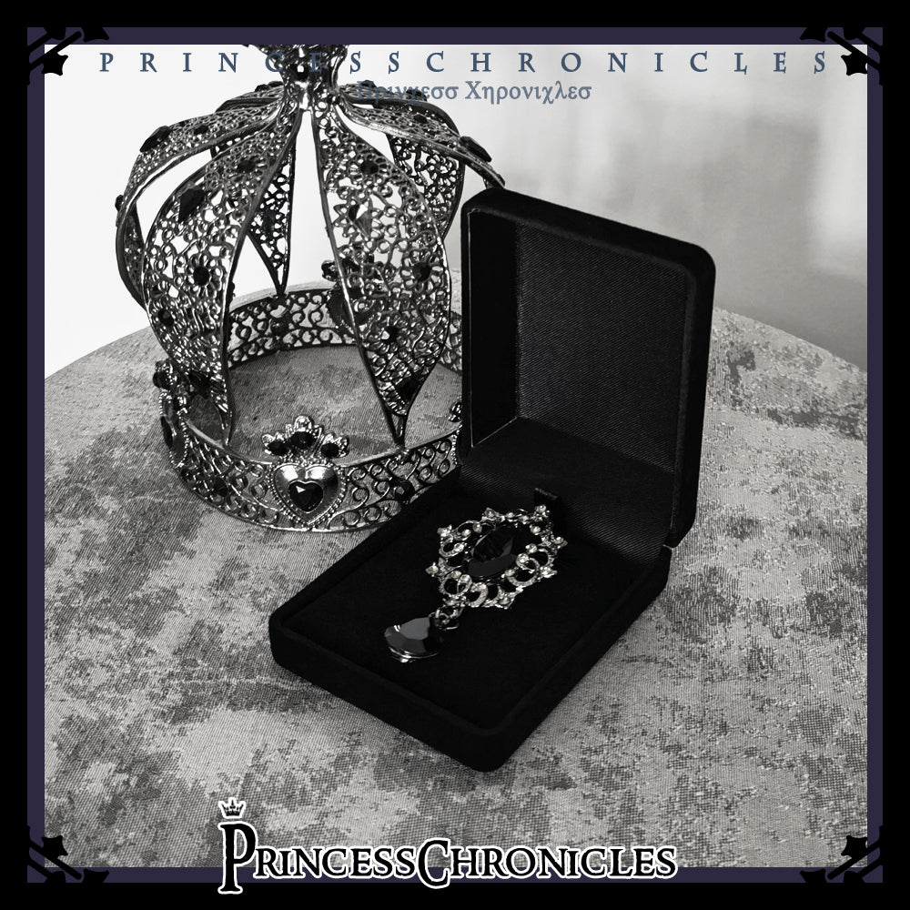 Black and Blue - Gothic Lolita Brooch water drop shape brooch