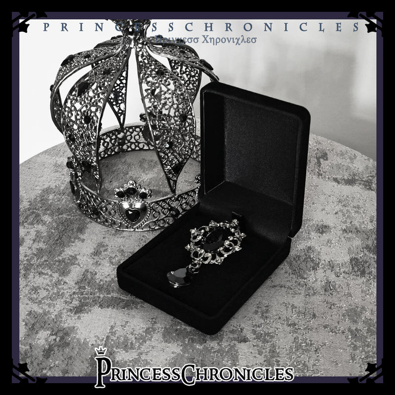 Black and Blue - Gothic Lolita Brooch water drop shape brooch