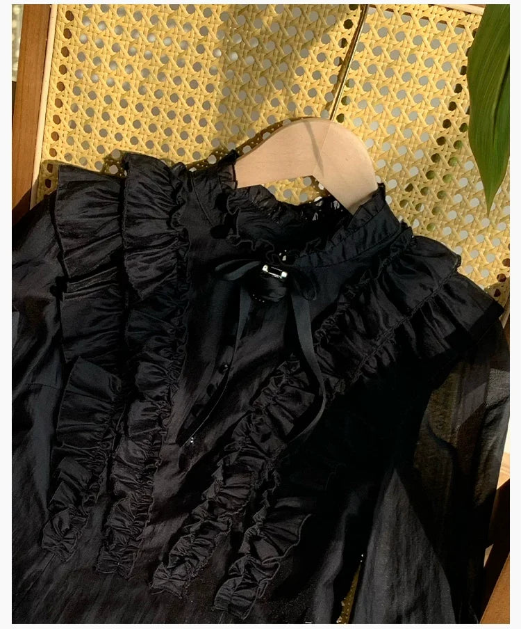 With PUJI - Miss Laura - Versatile Classic Lolita Blouse, Lattern Sleeves