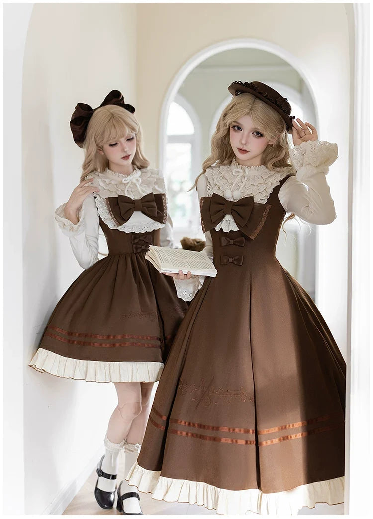 With PUJI - Oak Melody - Classic Lolita JSK, Bust Supporting Dress