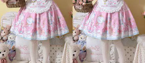 Sweetheart Dream Machine - Toy Room Print - Sleeveless OP Dress with Teddy-Bear Motifs