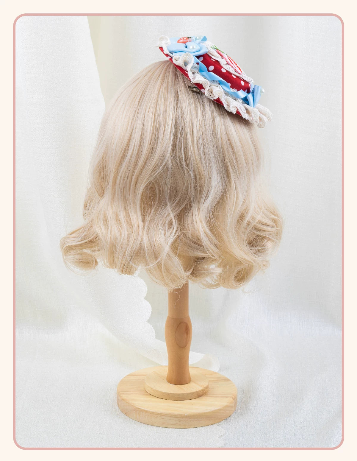 Stardust Rose - Strawberry Polka Dot - Six-Style Headwear Selection with Ice-Blue Ribbons