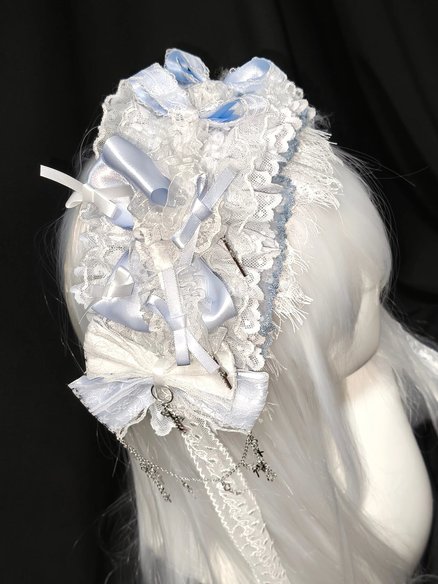 Dokisuru - Aqua Angel - Aqua-Blue Headband with White Angel Motif