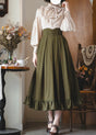 Olive Green Skirt / Ready Stock / S
