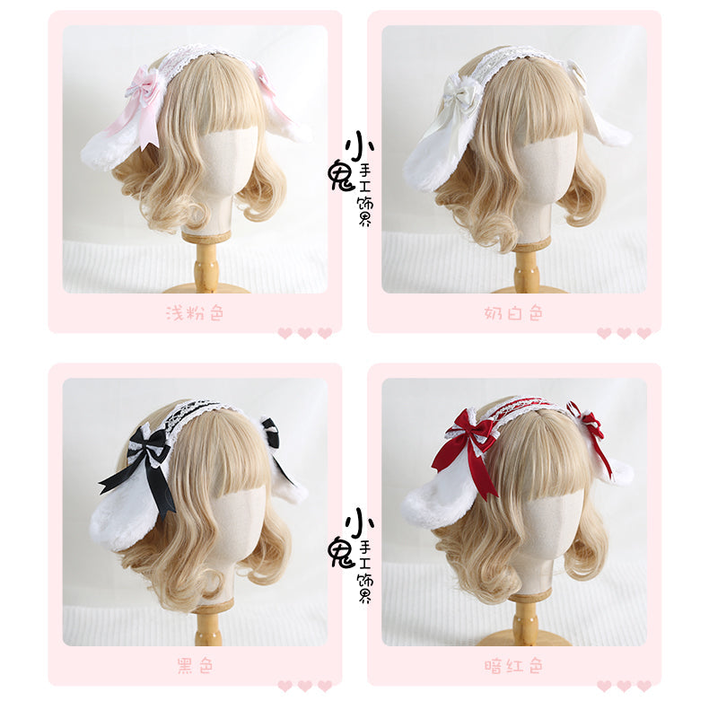 Xiaogui - Sweet Lolita Rabbit Ear KC Headband - Headwear