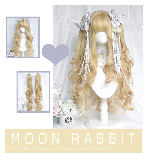 Sinwavy 80cm curly wig with golden twin ponytails - additional view 1