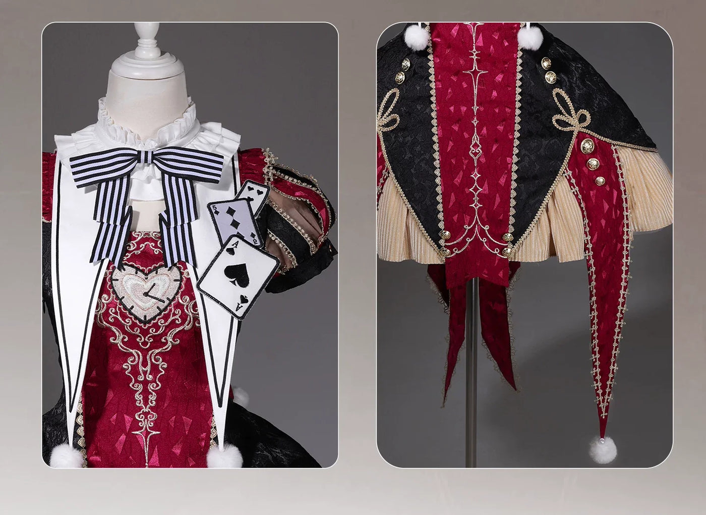 Letters from Unknown Star - Circus Fantasy Night - Gothic Lolita Jacquard Dress, Pointed Tail Hem