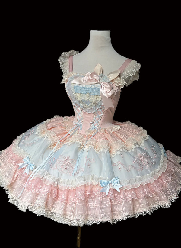 Zhijinyuan Sweetheart Bunny Blue JSK & Accessories — Blue Sweetheart Bunny JSK on a mannequin