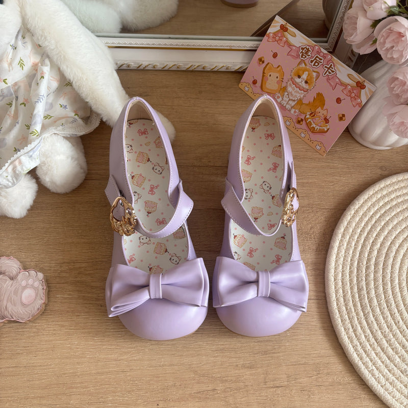 Kitten Toast – Everyday Bow – Round-Toe Mary Janes in Lilac — product photo 11
