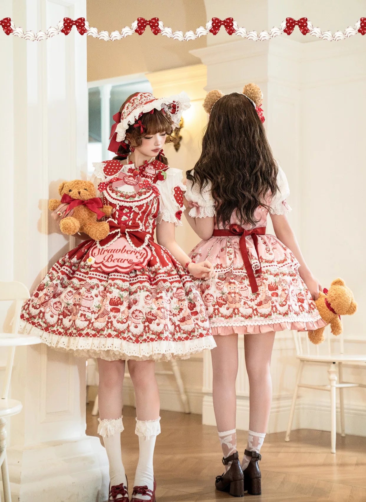 Star Fantasy - Strawberry Bear Garden - Strawberry-Print JSK
