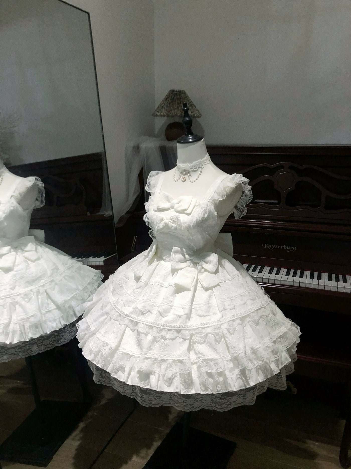 YoYo - White Angel Wings - White Sweet Lolita jumper skirt