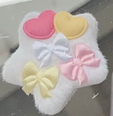Golden Pikaka - Pastel Star Hair Accessories - Fluffy Star Hair Clip
