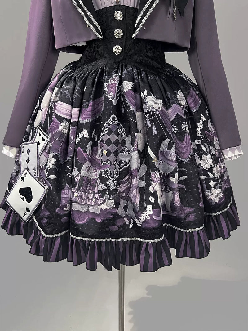Your Princess - Magic Troupe - Gothic Lolita Outfit, Bunny Printed Skirt