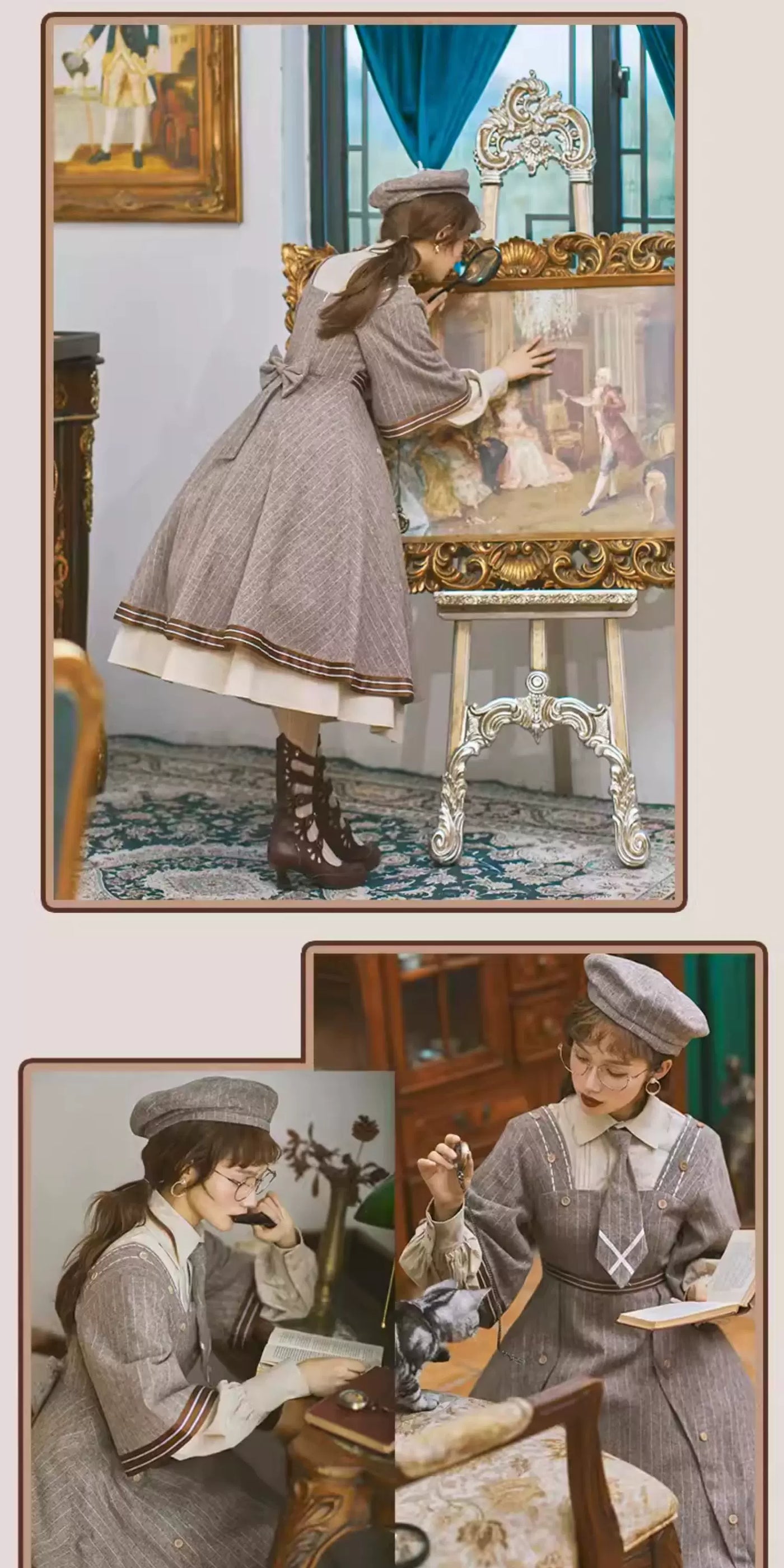 Baozi Pig - Age of Reason - Detective-style OP dress with cape-like sleeves