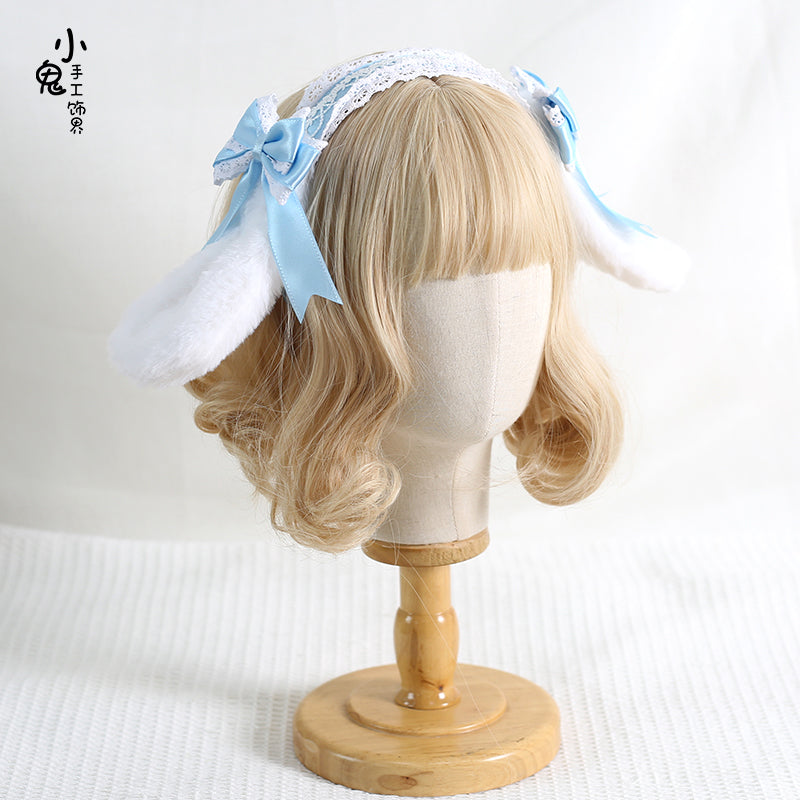 Xiaogui - Sweet Lolita Rabbit Ear KC Headband - Headwear