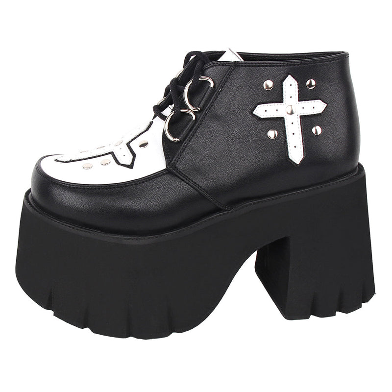 Angelic imprint - Gothic Lolita Cross Classic - Platform Shoes Shoes