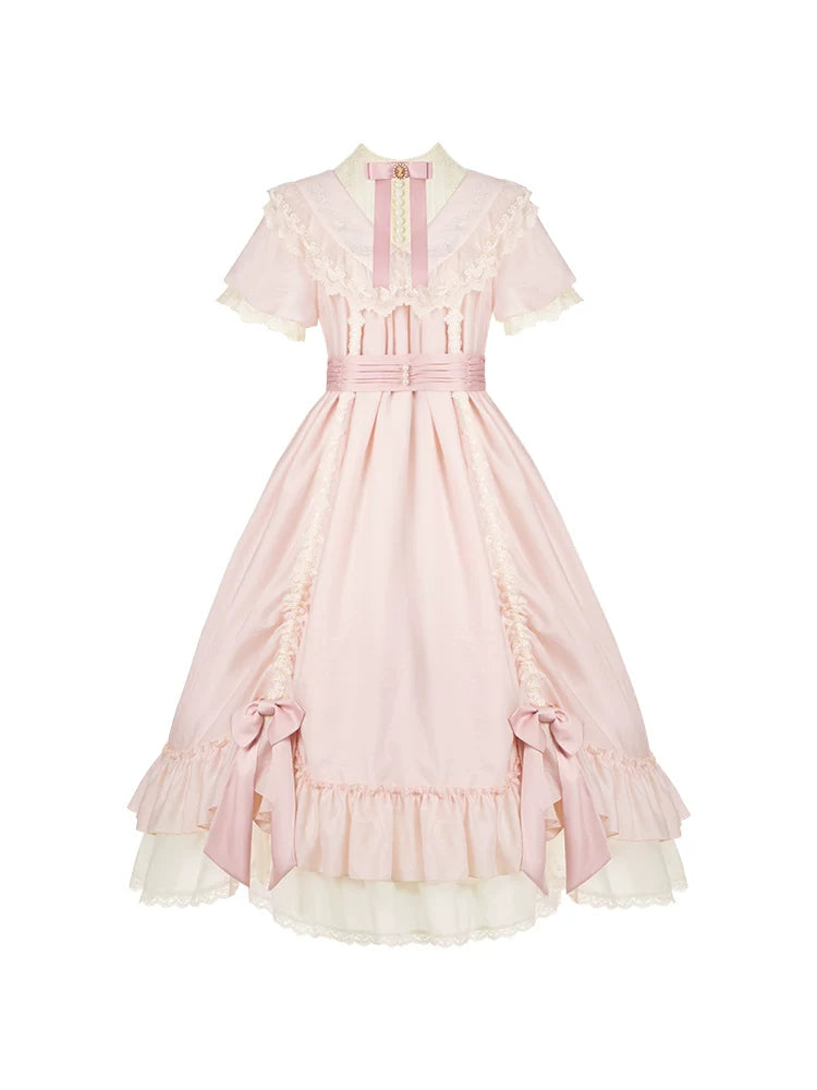 With PUJI - Glazed Flower Room - Lolita OP Dress, Embroidery & Detachable Styling detail view 5