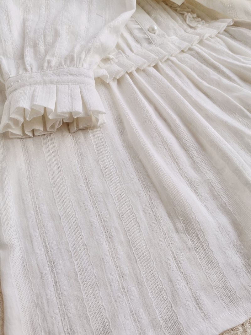 Yilia - J-fashion Ruffle Cotton Lolita - Blouse Innerwear