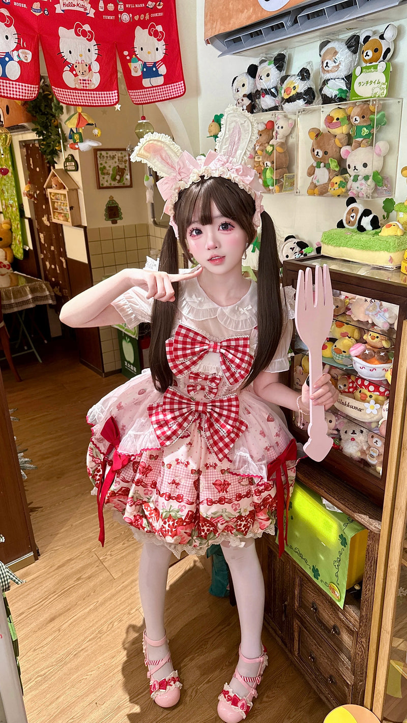 YoYo - Strawberry Sweetheart - Sweet Lolita jumper skirt dress
