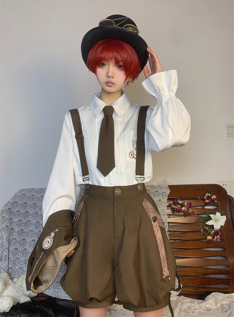 Letters from Unknown Star - Detective Rabbit Kiri - Ouji Lolita Outfits, Backpack Pants
