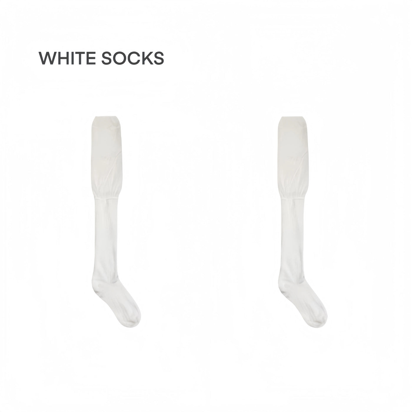 White Socks - Y2K Layering - Over-the-Knee Socks and Leather Leg Covers with Strap Details