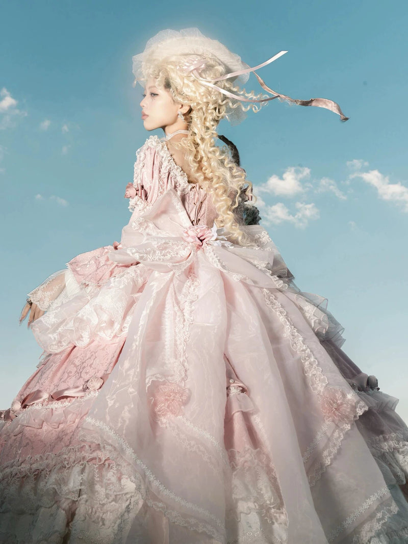 Emoji Dream - Sweet Lolita Princess Evening Dress - Floor-length pink