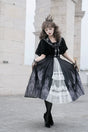 S / black thin shawl + JSK