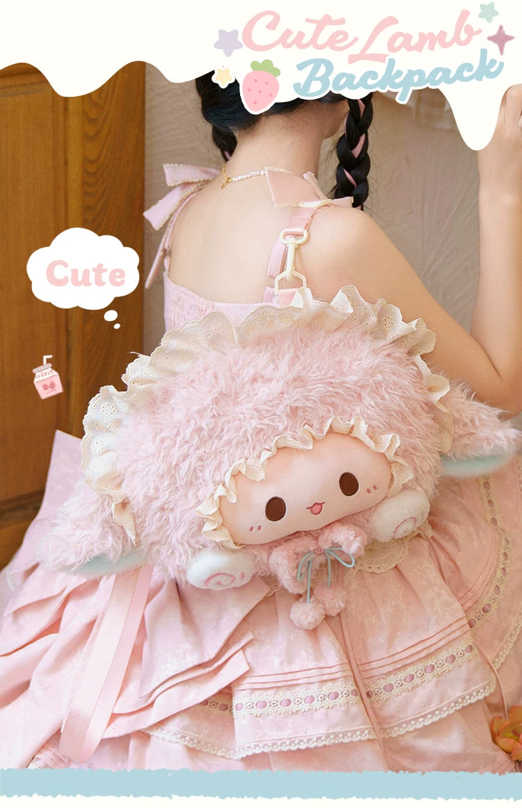 LambGuli - Big-Face Character Collection - Plush Character Bags and Backpacks with Large Face Motifs