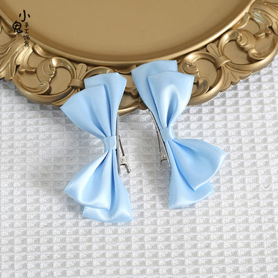 Xiaogui - Sweet Lolita Ponytail Lolita Bow - Hair Clips Headwear
