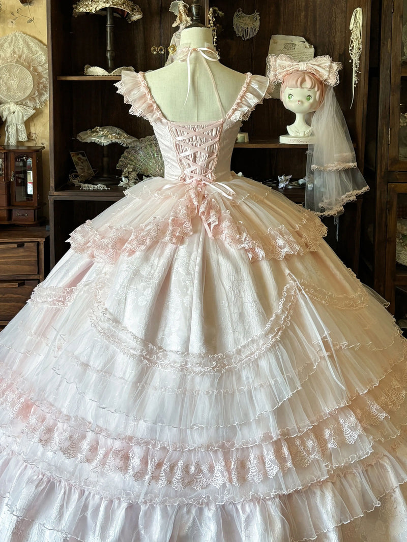 Emoji Dream - Cherry Blossom Oath Lolita Dress - Pink formal Lolita