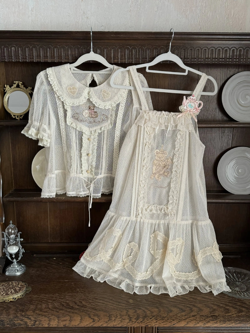 WF - Toy Box - Printed Doll-Style JSK with Pinafore and Apron Options