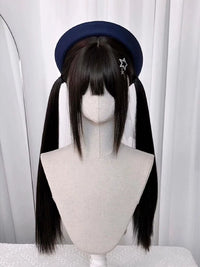 Kunkun Fish - Lolita Little Heiress - long straight wig - Black tea brown + wig net (loose hair)