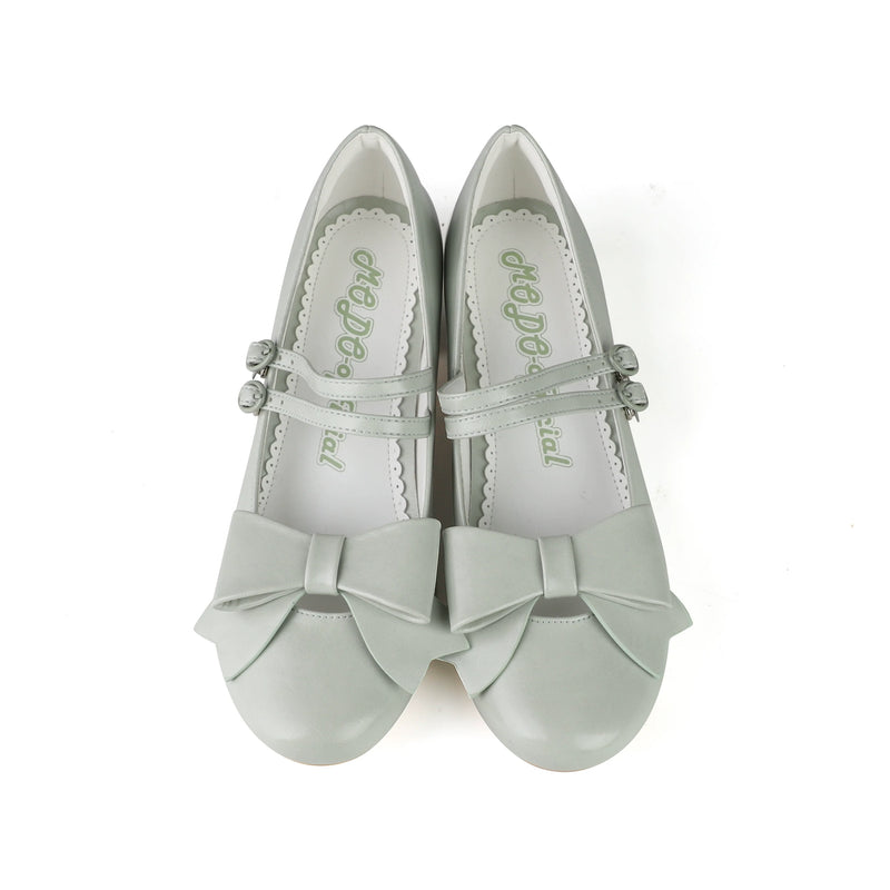 MODO - Apple Candy - Pointed-toe Lolita shoes with low block heel and bow