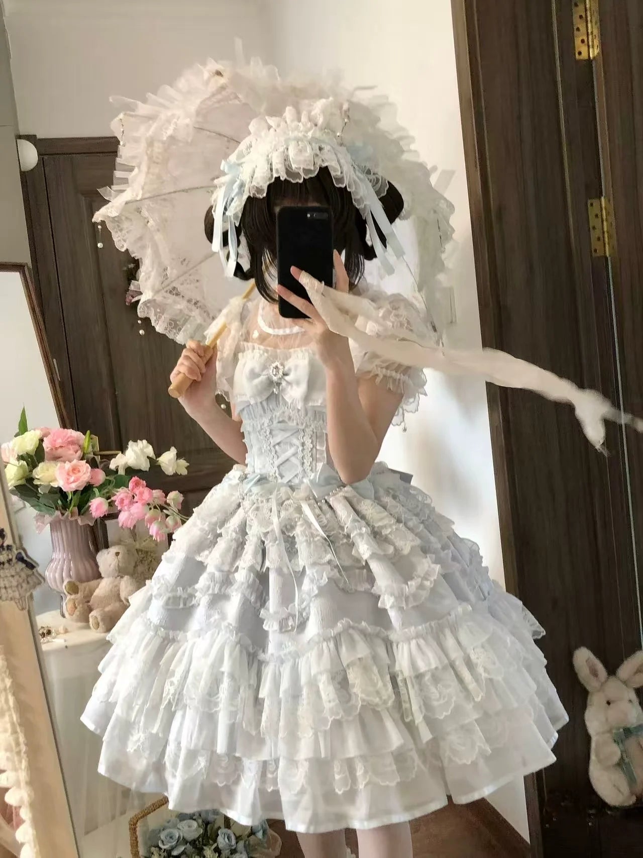 Sugar Girl - Eternal Vow - Wedding Lolita JSK, Detachable Overlay
