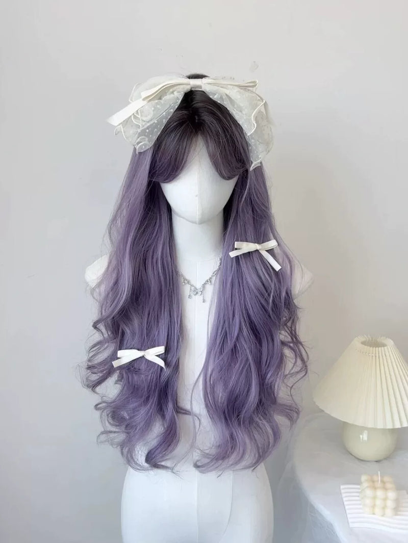 Kunkun Fish grey-purple long wavy wig - view 5
