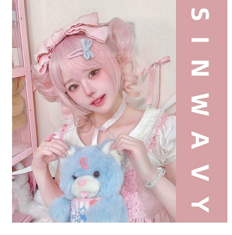 Sinwavy Huazhi Maru pink Lolita bun hairpiece - additional view 3
