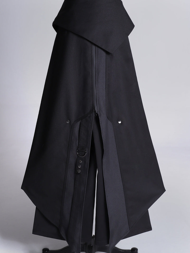 Your Princess - Nightblade - Black Ouji Lolita Apron Pants Suit