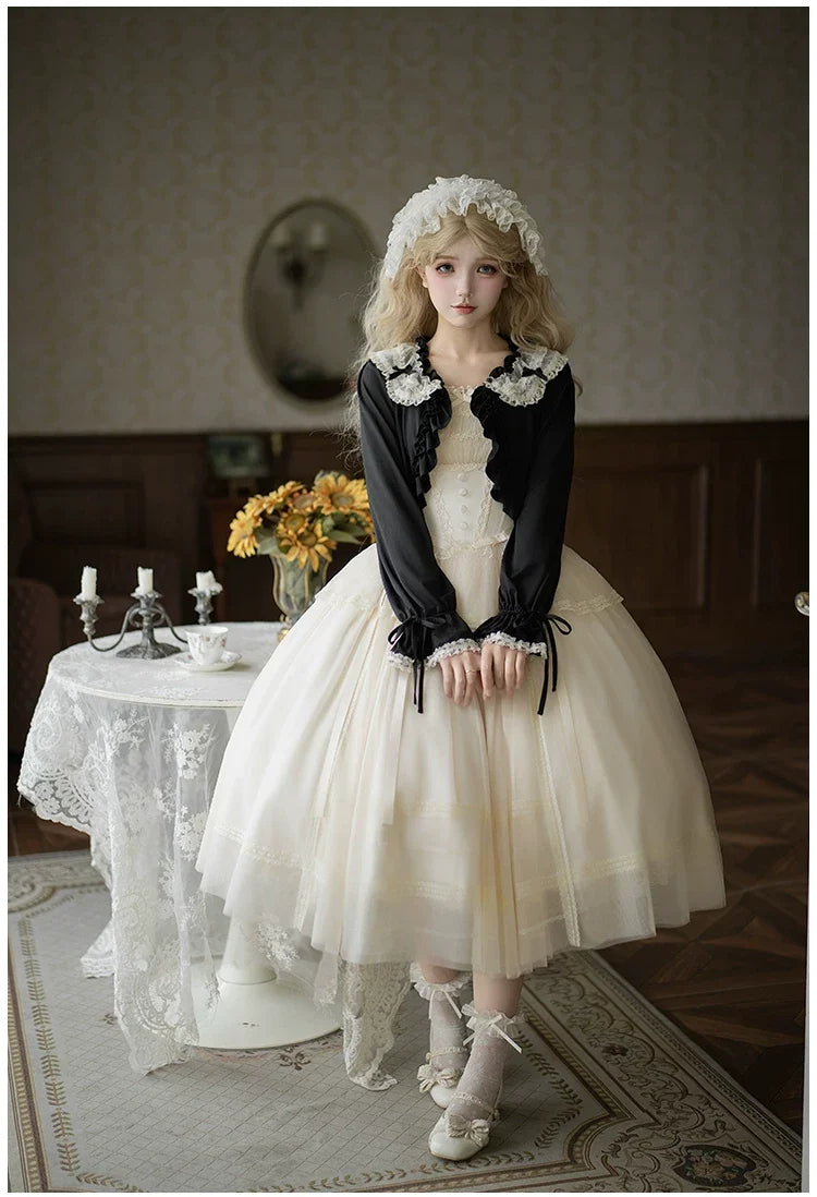 With PUJI - Half Summer - Sweet Lolita Sun Protection Bolero, Lace & Bow