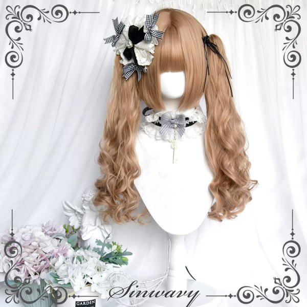 Sinwavy flaxen blonde 50 cm twin-tail wig - view 1