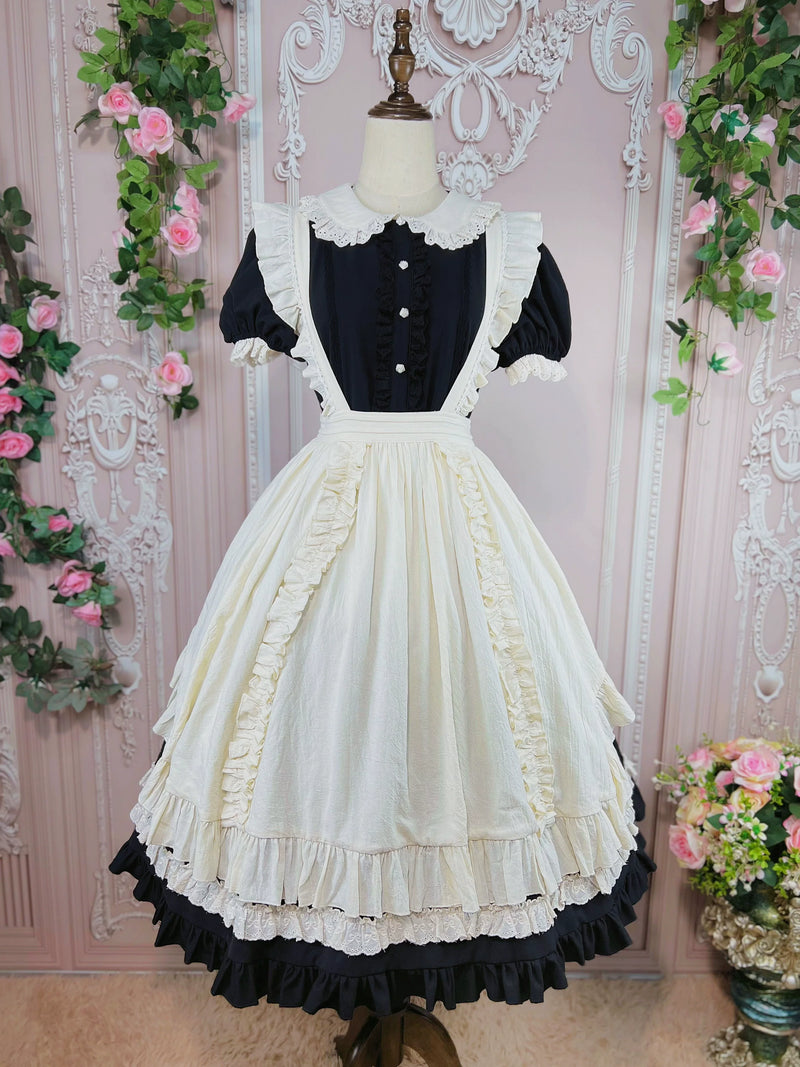 DMFS Lolita - DMFS - Piaget Servant / Maid Lolita OP Dress Vintage Lolita Dress