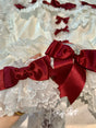 Suitable Wrist Circumference 15-30cm / Strawberry Angel - Wine Red Bow