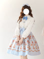 S / sky blue skirt