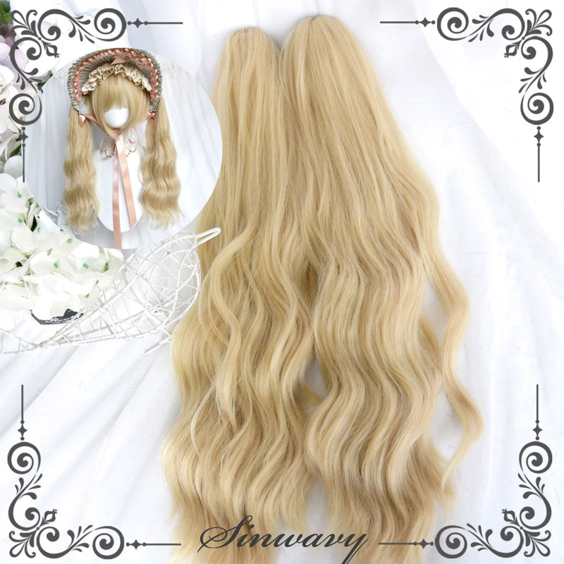 Sinwavy golden detachable Lolita ponytail hairpieces - view 4