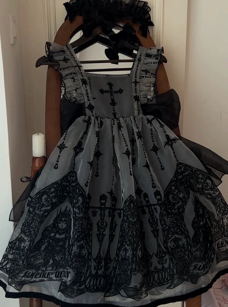 Sugar Girl - Cross Witch - Gothic Lolita Jumper Dress Suspender Dress