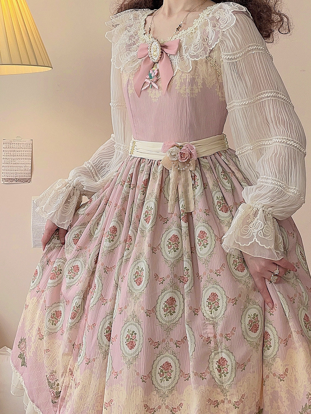 Miss Point - Retro Lolita Lace Long Sleeve Blouse - Innerwear